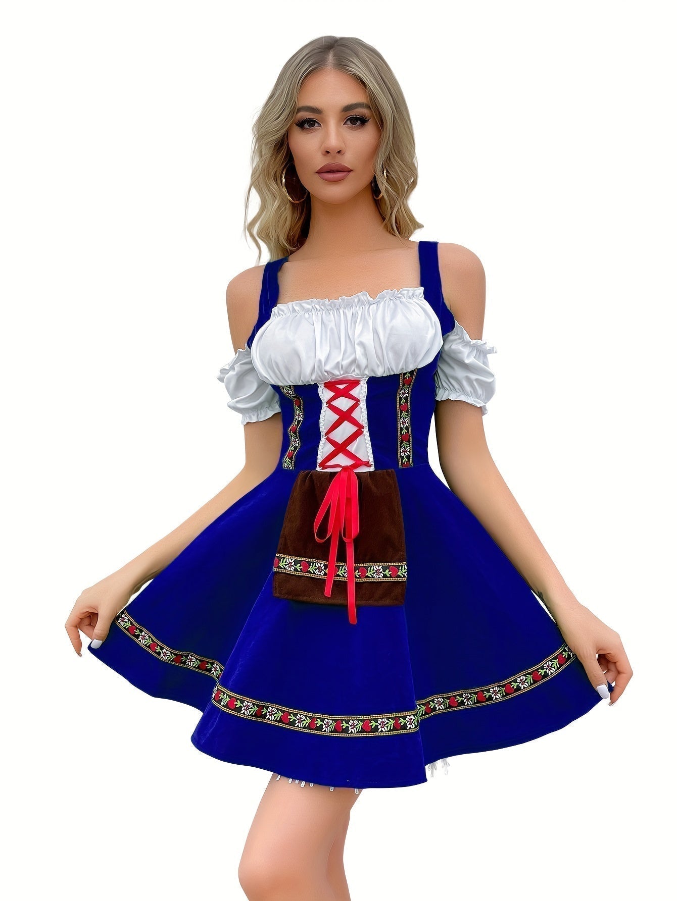 AlpenSchön – Dirndl en coton sans épaules – Élégant et confortable pour fête