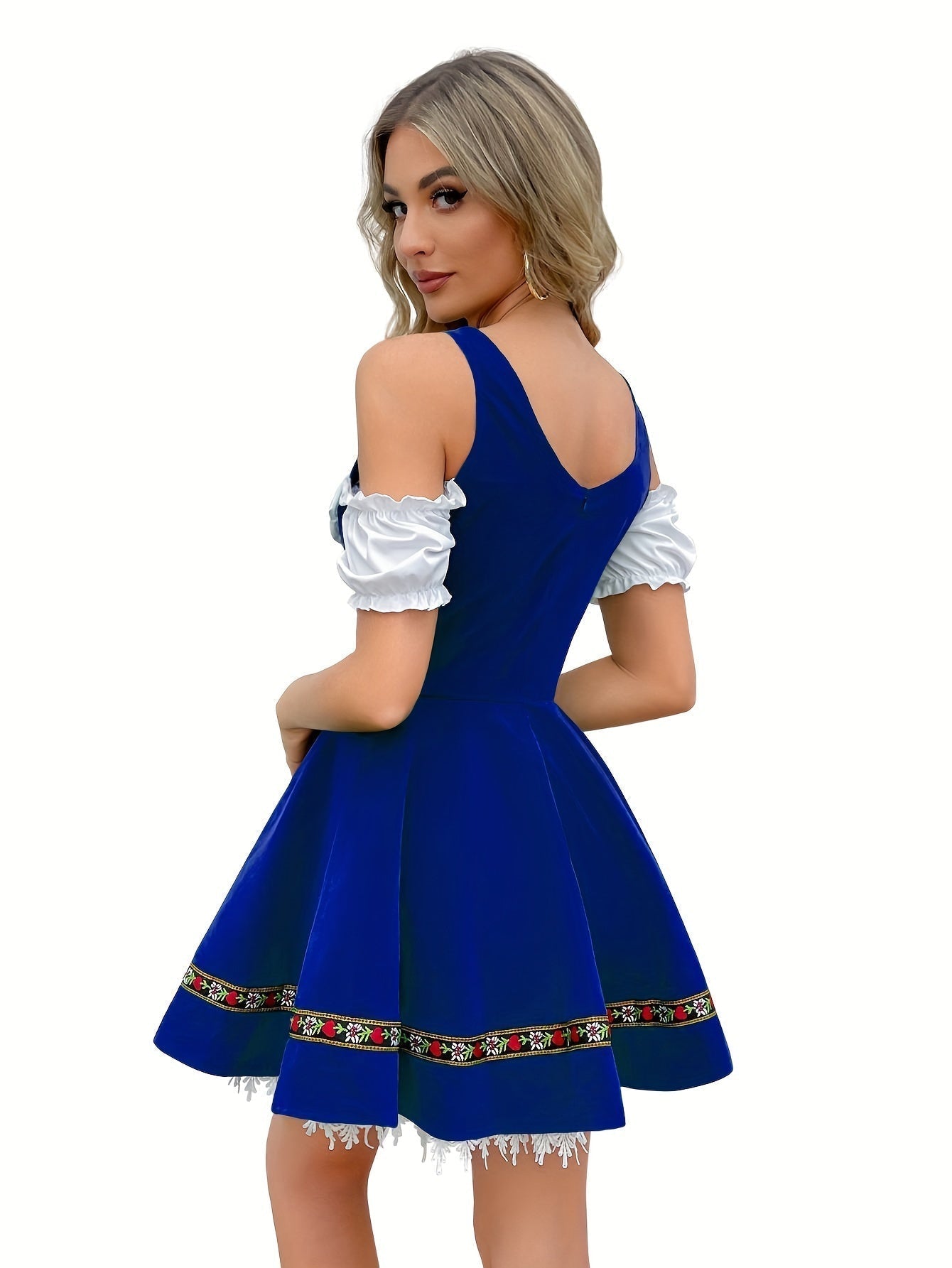 AlpenSchön – Dirndl en coton sans épaules – Élégant et confortable pour fête