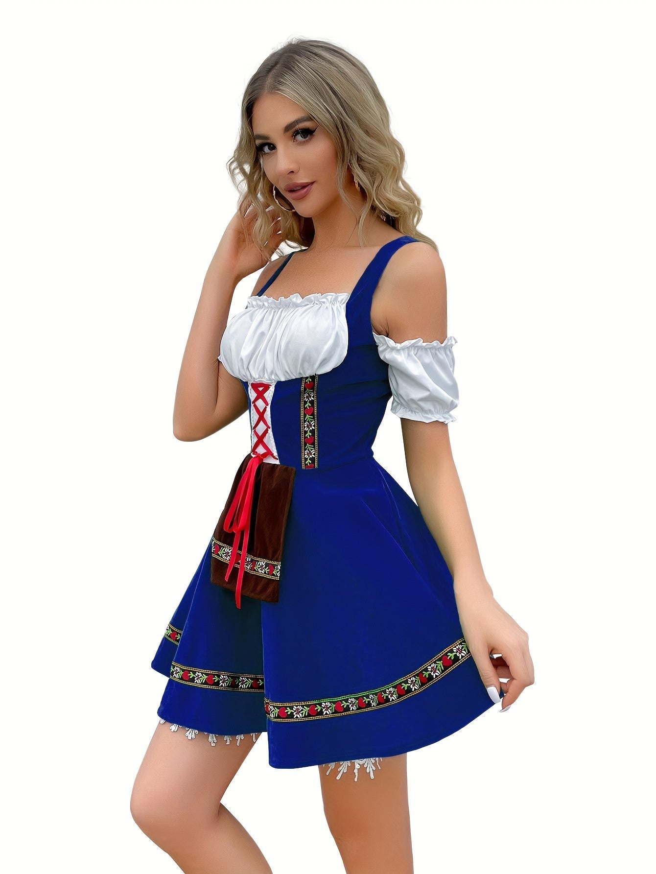 AlpenSchön – Dirndl en coton sans épaules – Élégant et confortable pour fête