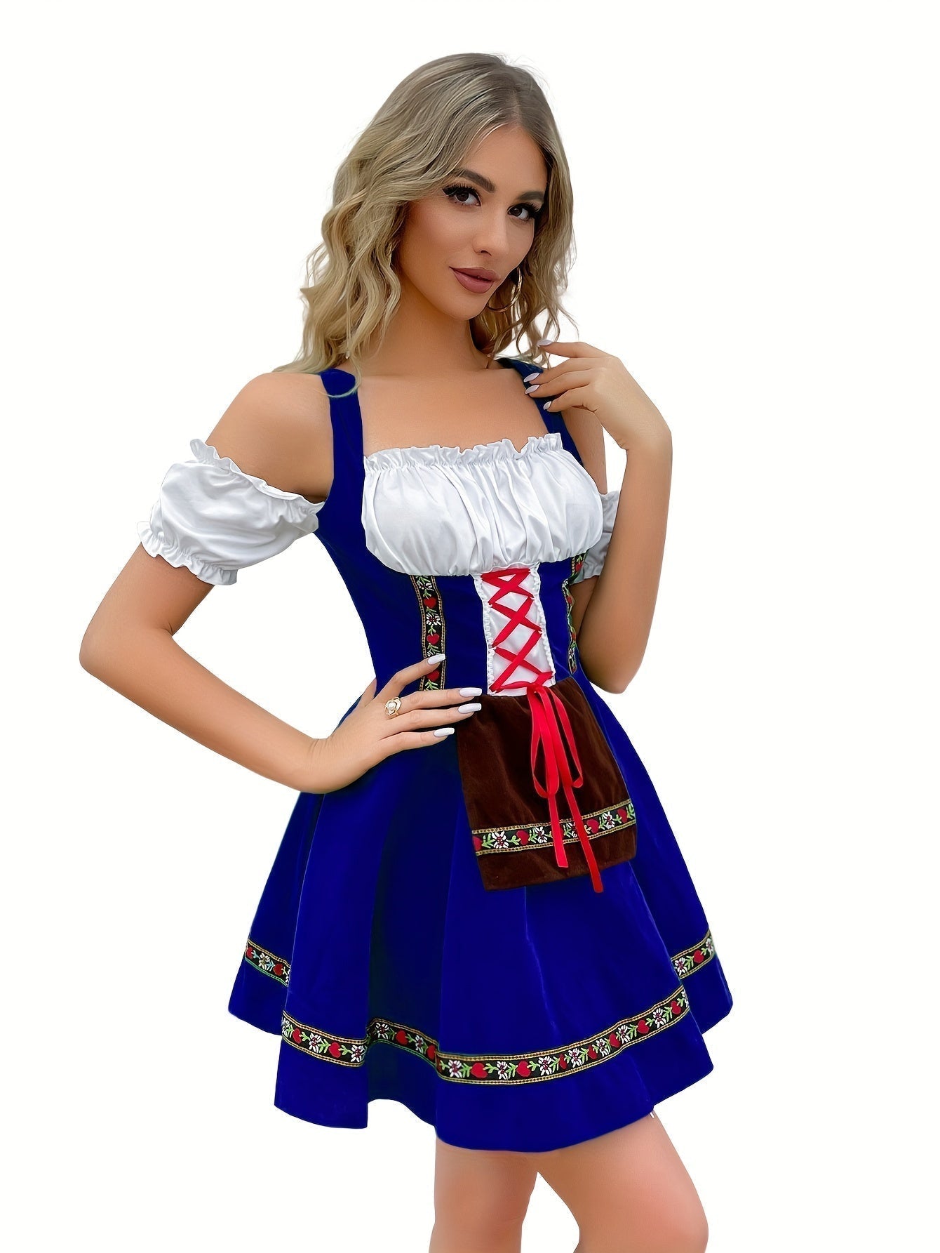 AlpenSchön – Dirndl en coton sans épaules – Élégant et confortable pour fête