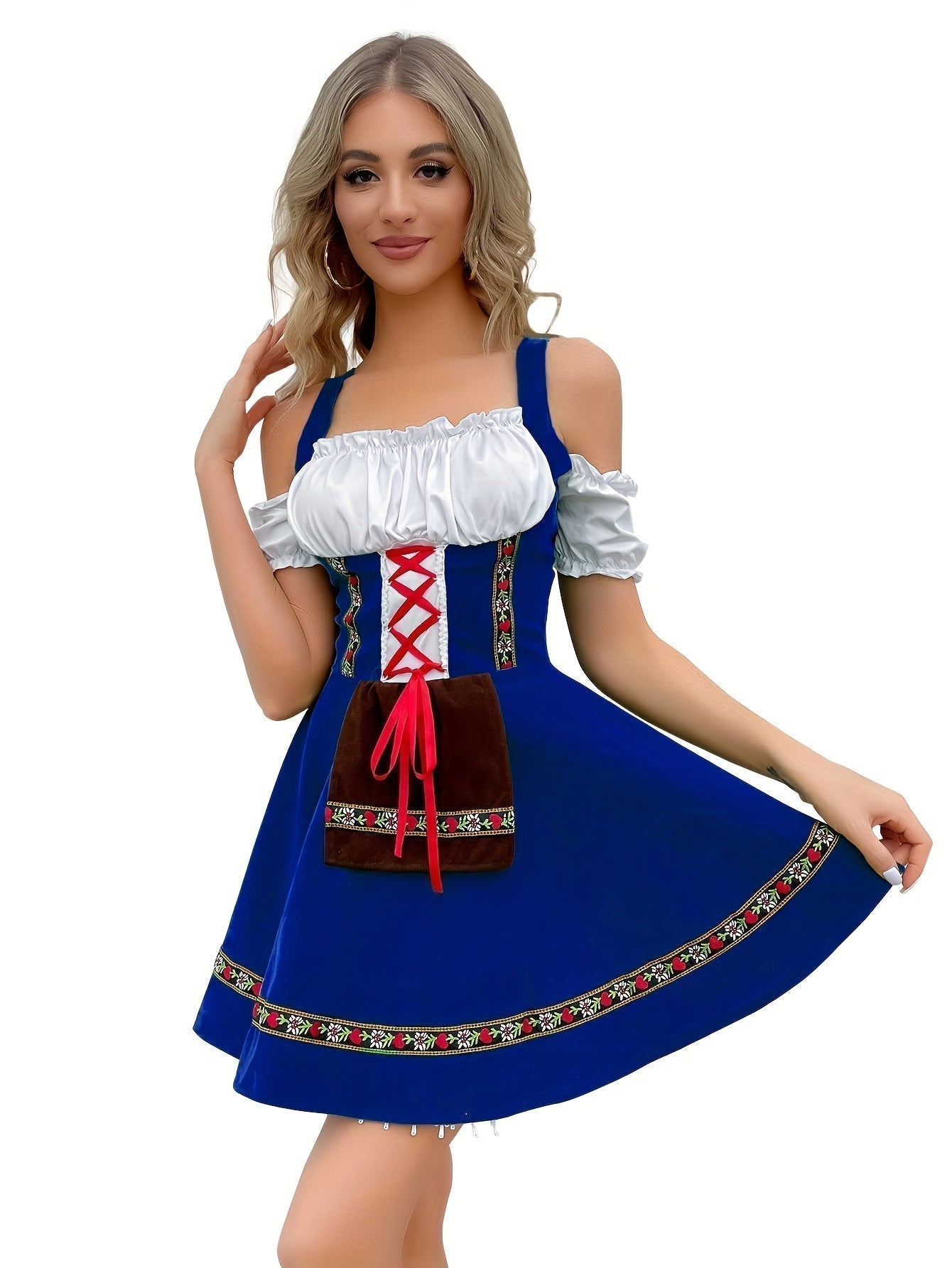 AlpenSchön – Dirndl en coton sans épaules – Élégant et confortable pour fête
