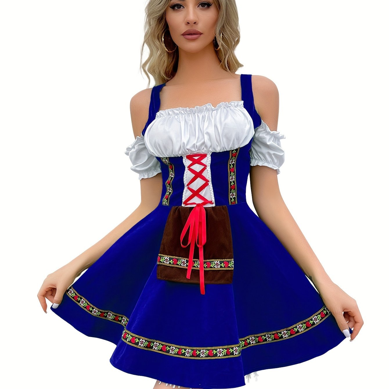 AlpenSchön – Dirndl en coton sans épaules – Élégant et confortable pour fête