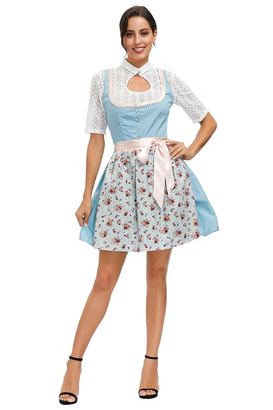TrachtenHerz – Dirndl de cotó per a dona, ajustat i tradicional