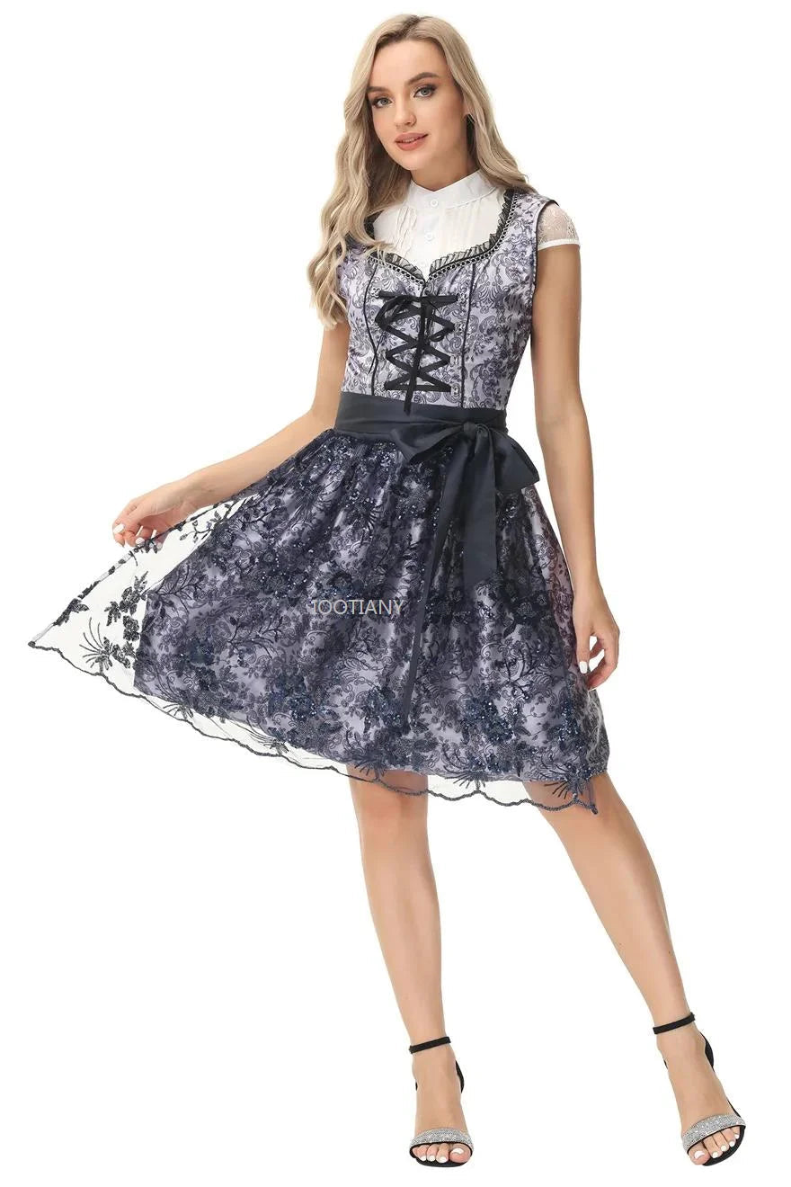 TrachtenHerz – Dirndl de cotó per a dona, ajustat i tradicional