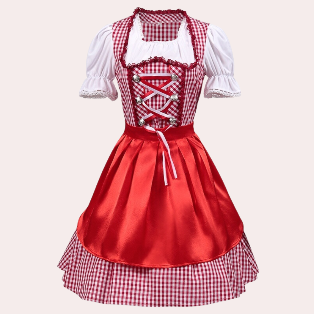 Alpenreich – Traditionele Dames Dirndljurk van Katoen – Voor Feest & Oktoberfest