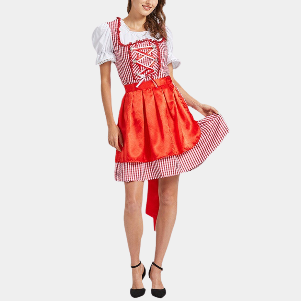 Alpenreich – Traditionele Dames Dirndljurk van Katoen – Voor Feest & Oktoberfest
