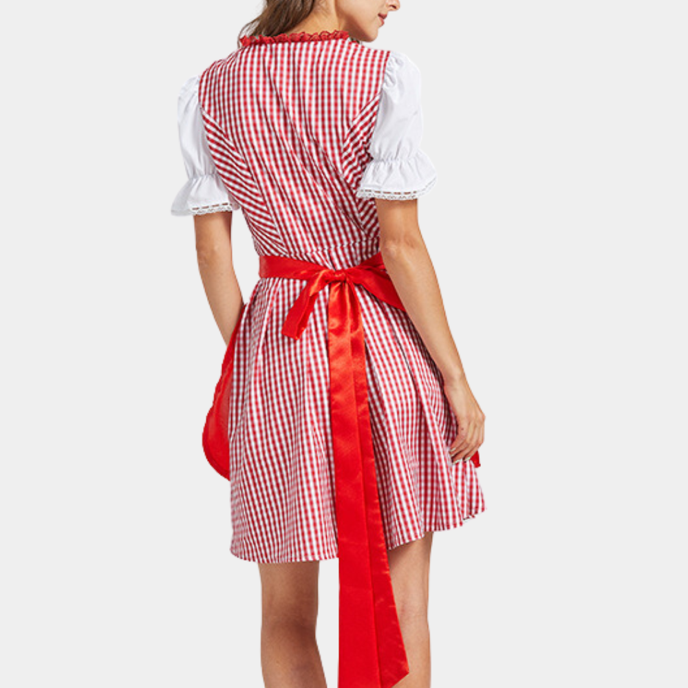Alpenreich – Traditionele Dames Dirndljurk van Katoen – Voor Feest &amp; Oktoberfest