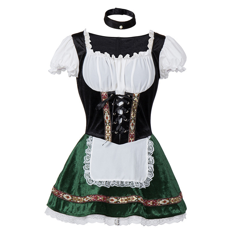AlpenCharm – Mini-Dirndl van Katoen voor Dames – Elegant & Feestelijk