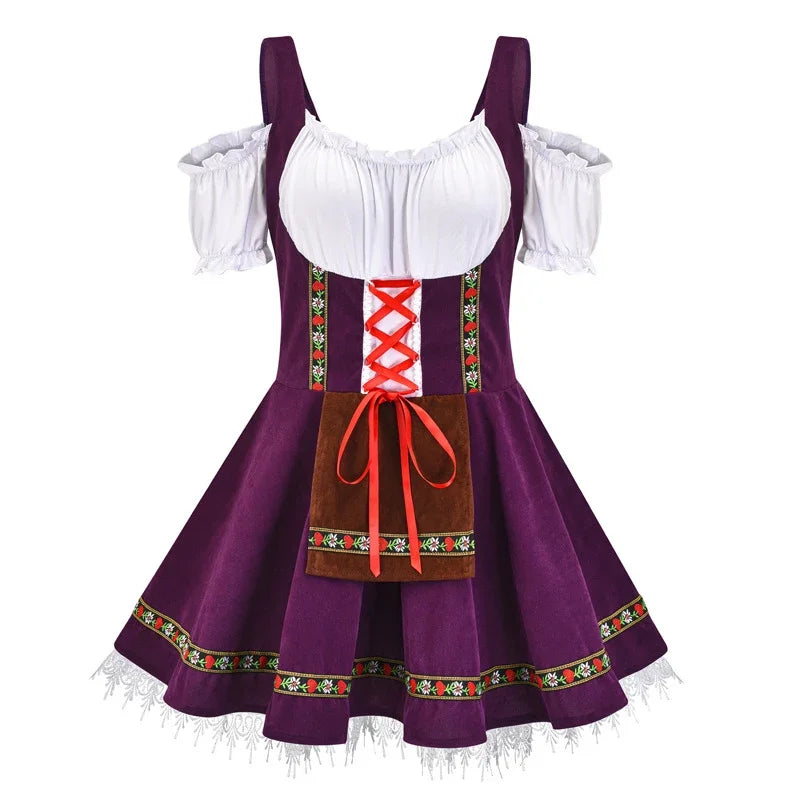 AlpenHerz – Mini-Dirndl de dona amb detalls decoratius – Modern i tradicional