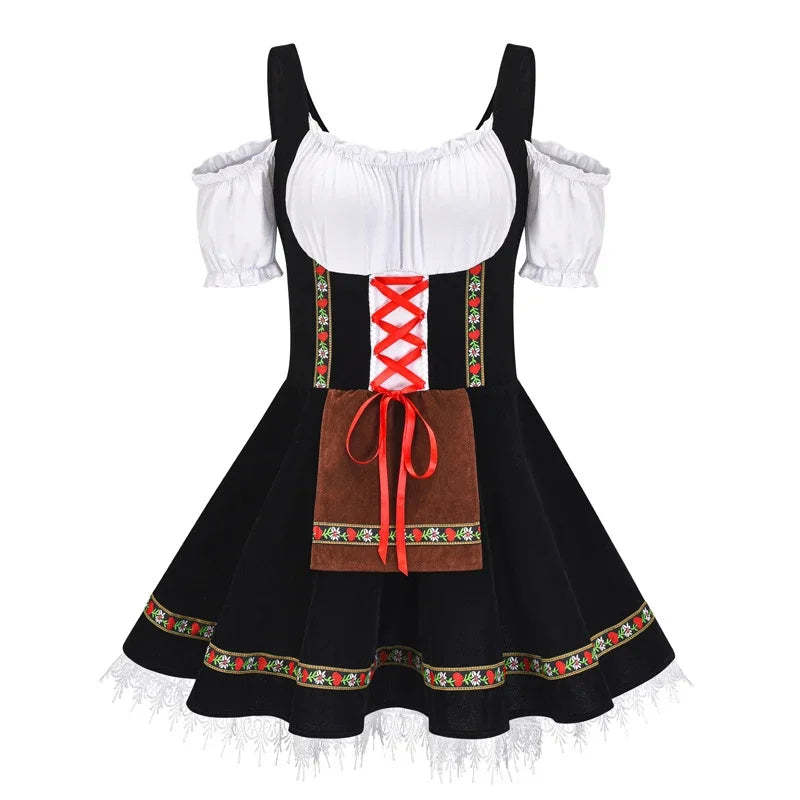 AlpenHerz – Mini-Dirndl de dona amb detalls decoratius – Modern i tradicional