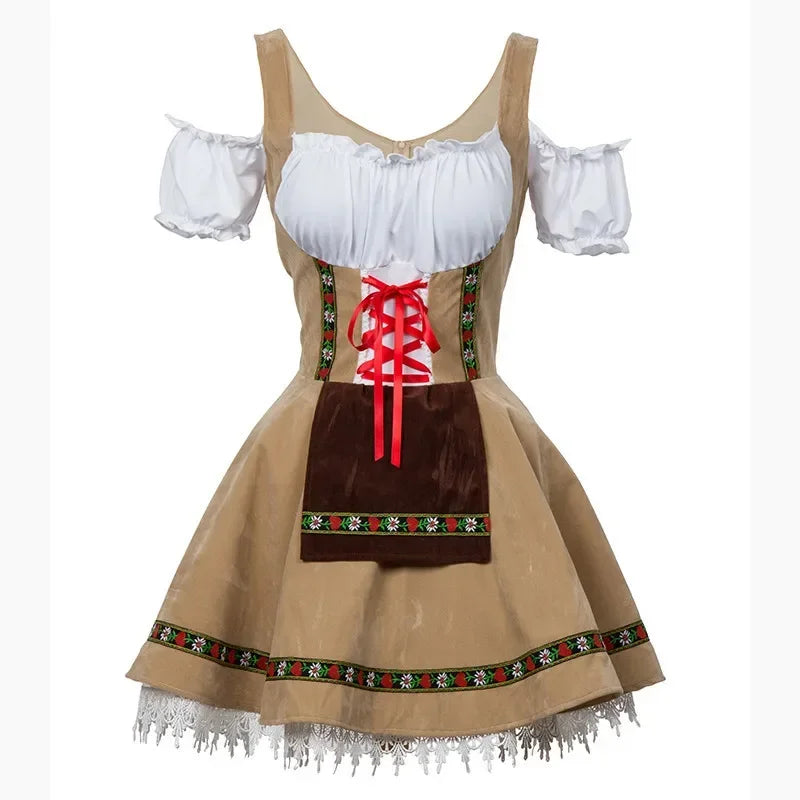 AlpenHerz – Mini-Dirndl de dona amb detalls decoratius – Modern i tradicional