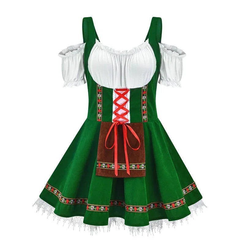 AlpenHerz – Mini-Dirndl de dona amb detalls decoratius – Modern i tradicional
