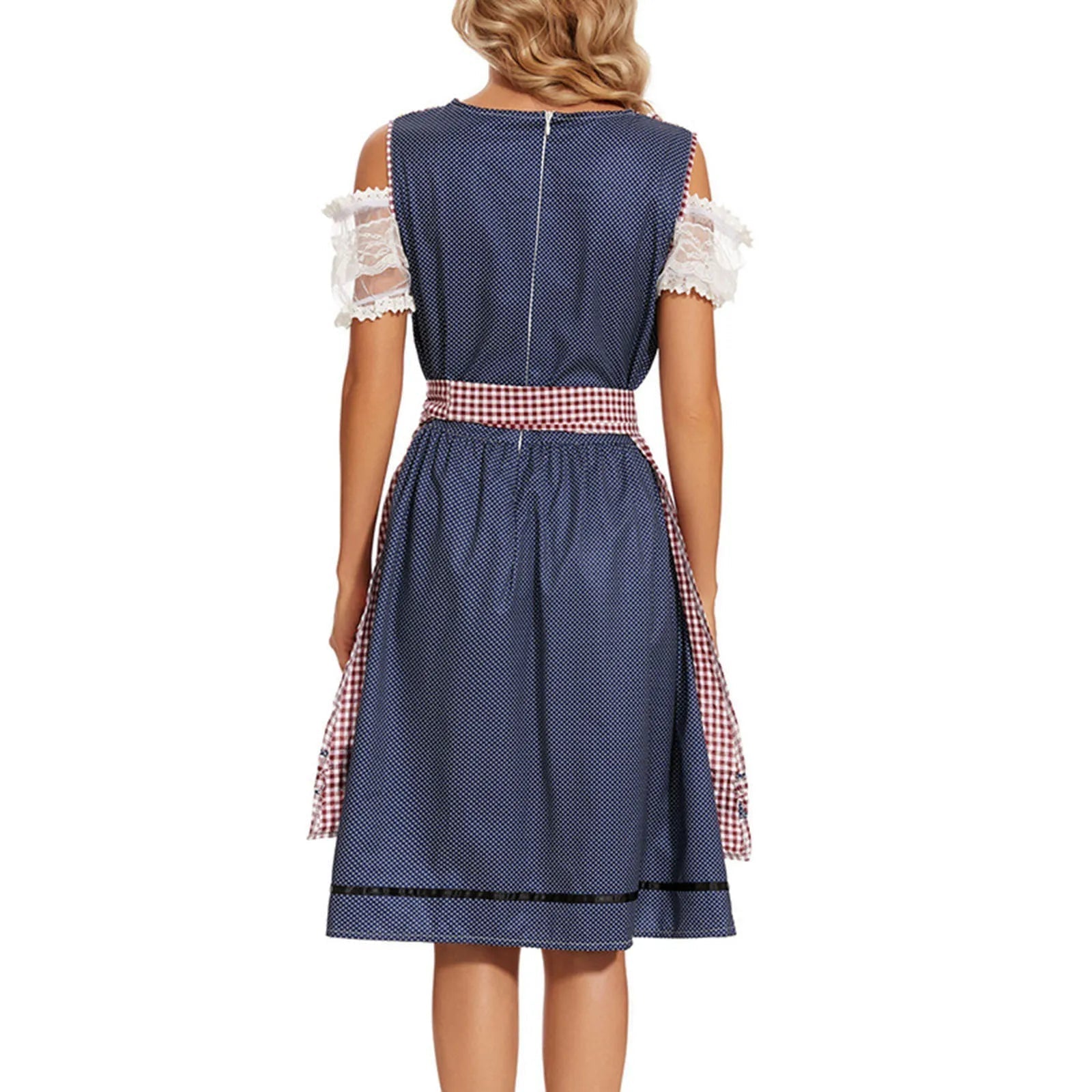 AlpenHerz – Dirndl de dona amb quadres i davantal – Tradicional i modern chic