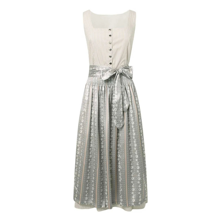 AlpenGrace – Dirndl para mujer con mangas ¾ y escote cuadrado – Tradicional y elegante