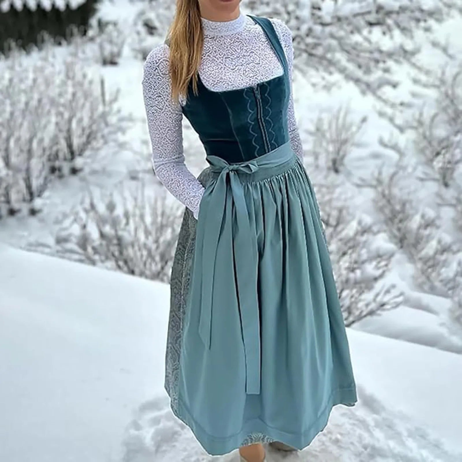 AlpenPoesie – Dirndl Vintage para Senhora – Estiloso & Autêntico Oktoberfest