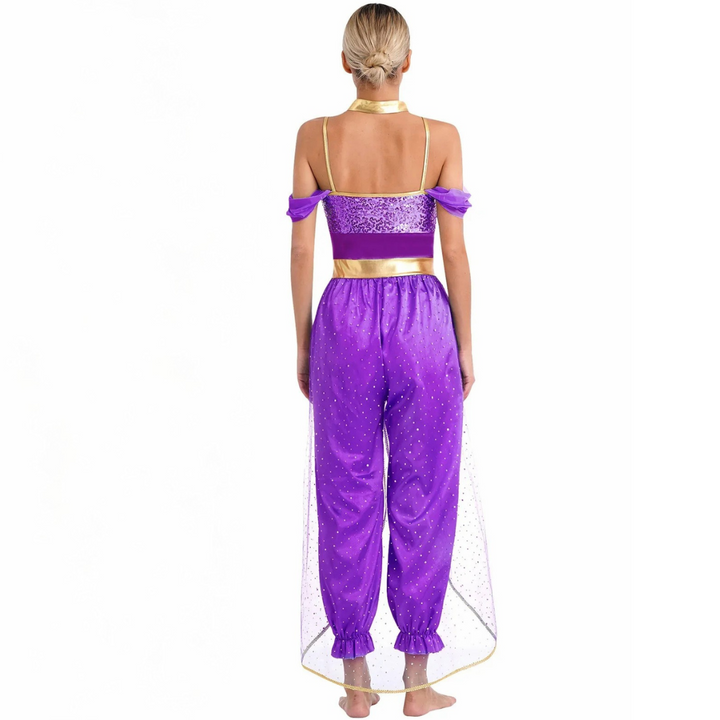 Dames Halloween Kostuum Jumpsuit | Pailletten Mouwloos 7