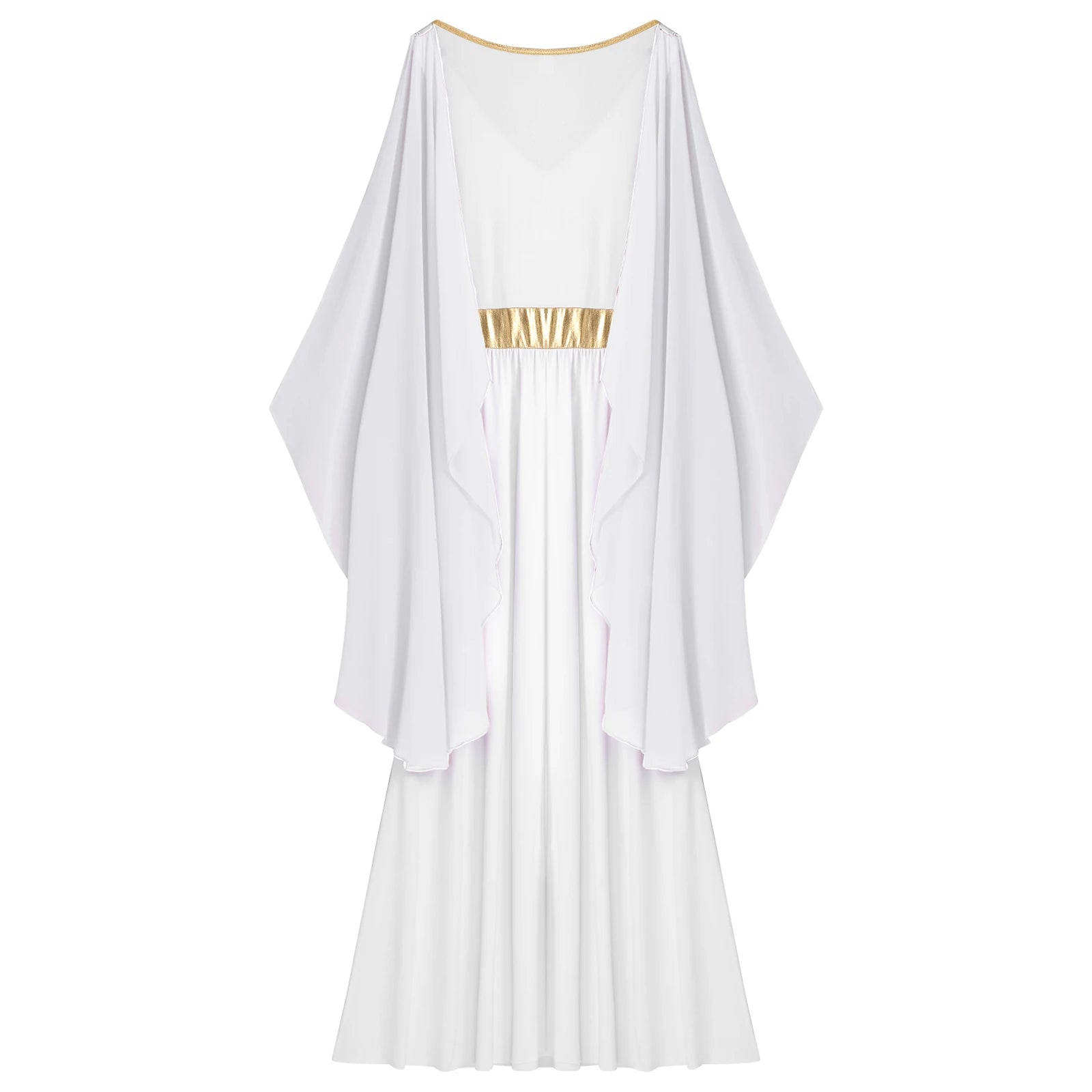 Dames Jurk Mouwloos met V-hals en Gouden Accenten voor Cosplay en Feest 3