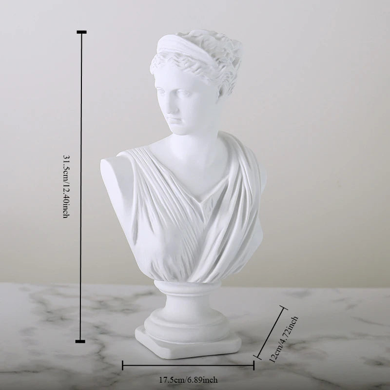 David Hoofd Beeldje van Hars, Griekse Mythologie Venus Sculptuur voor Decoratie 10