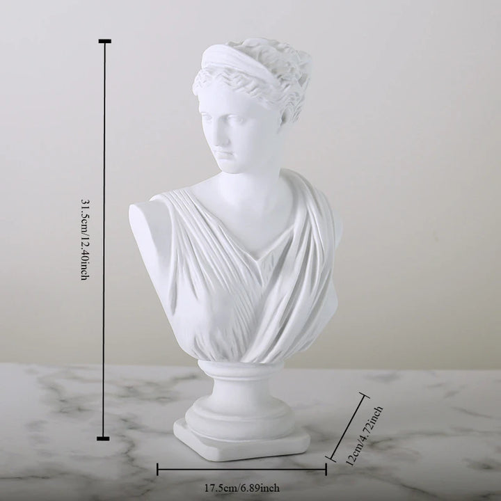 David Hoofd Beeldje van Hars, Griekse Mythologie Venus Sculptuur voor Decoratie 10