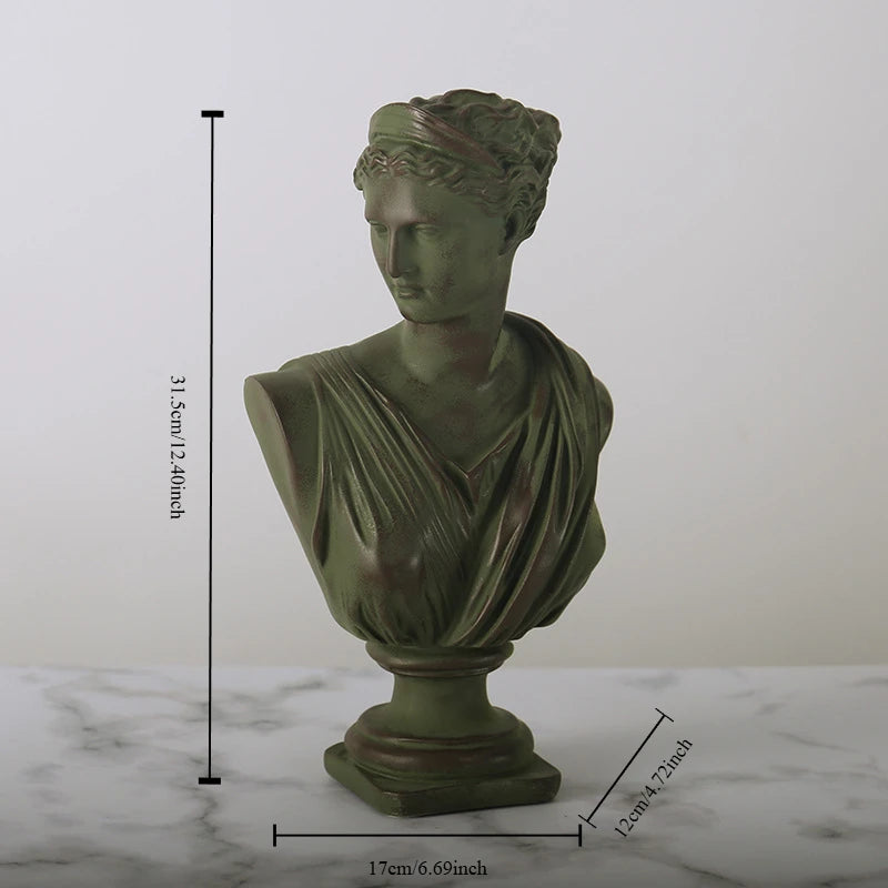 David Hoofd Beeldje van Hars, Griekse Mythologie Venus Sculptuur voor Decoratie 6