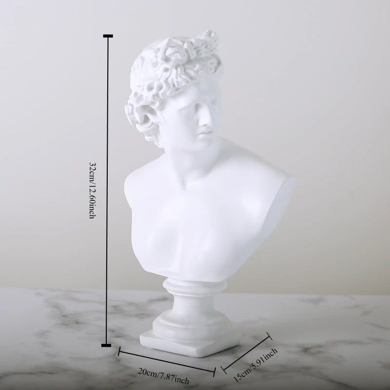 David Hoofd Beeldje van Hars, Griekse Mythologie Venus Sculptuur voor Decoratie 8