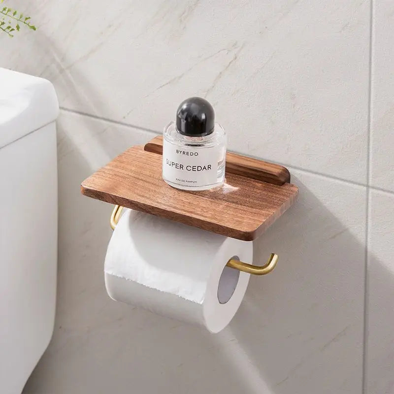 DecoRoll | Stijlvolle Rollenhouder met Houten Plankje 4