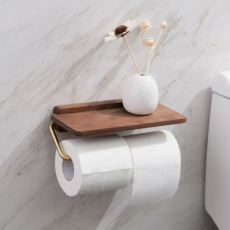DecoRoll | Stijlvolle Rollenhouder met Houten Plankje 5