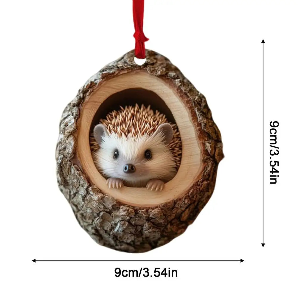 FaunaFest Adornos para Animales – Colgantes de Navidad de Acrílico con Efecto 3D, Ligeros y Duraderos para Decoración Festiva