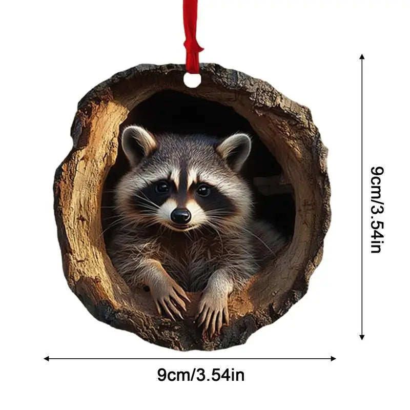 FaunaFest Adornos para Animales – Colgantes de Navidad de Acrílico con Efecto 3D, Ligeros y Duraderos para Decoración Festiva