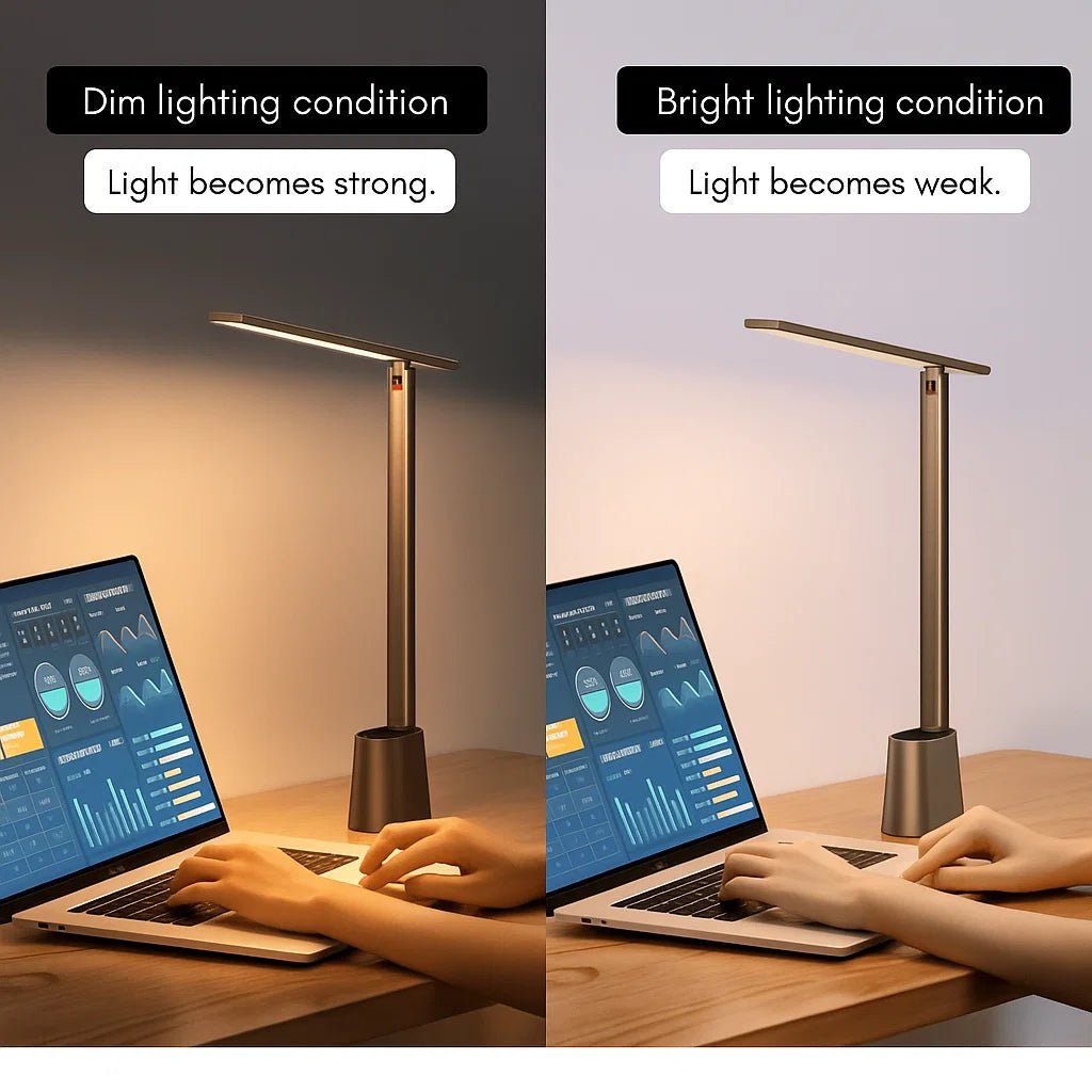 Dimbare Opvouwbare LED-Bureaulamp met USB-aansluiting voor Thuis en Kantoor 5