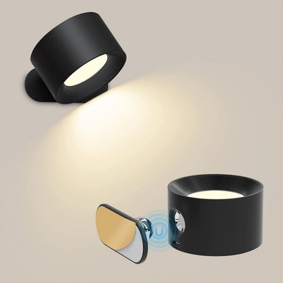 LumiFlex – Lampada da parete dimmerabile a batteria con rotazione a 360° e ricaricabile via USB