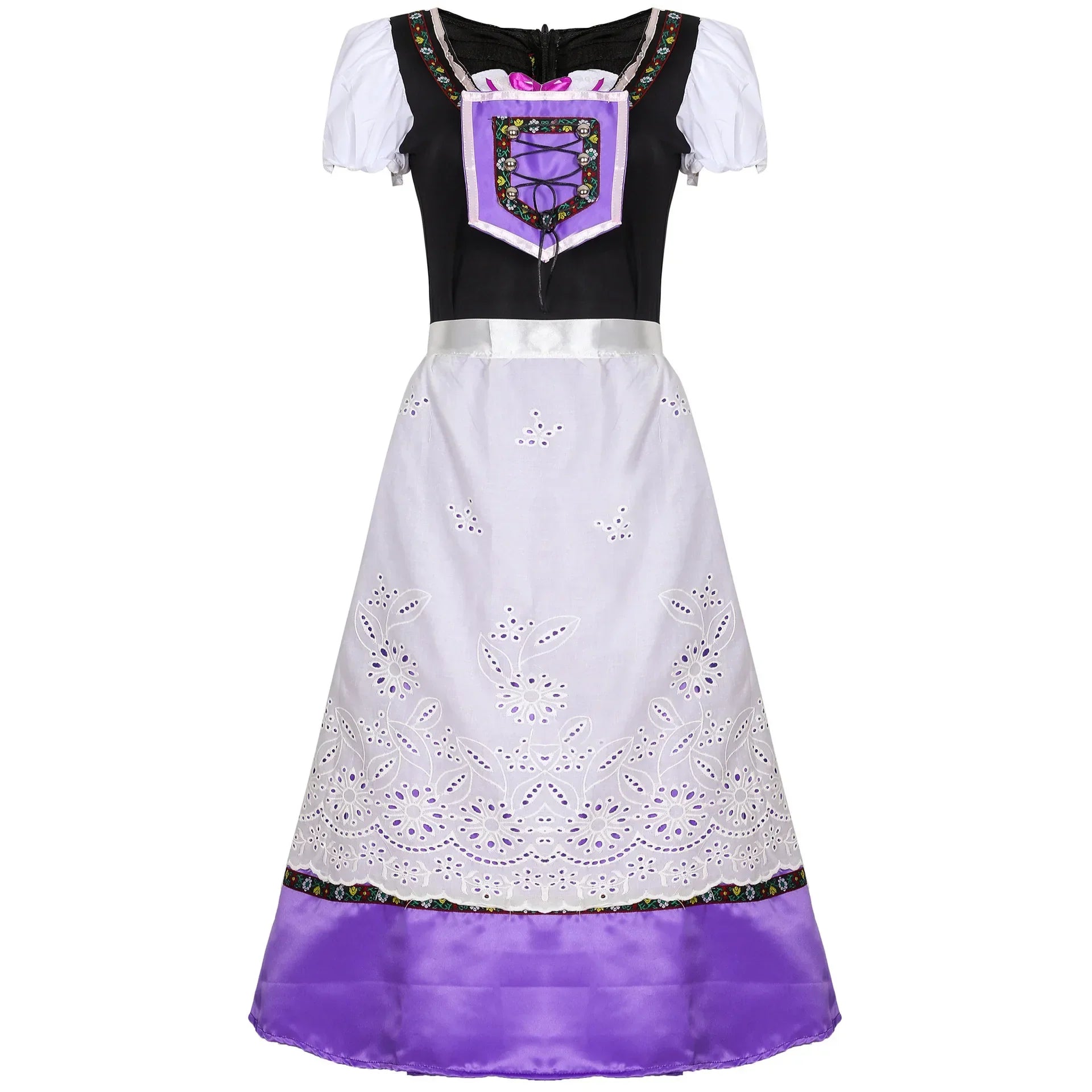 AlpenStyle – Robe Dirndl Femme avec Tablier – Pour Oktoberfest & Fêtes