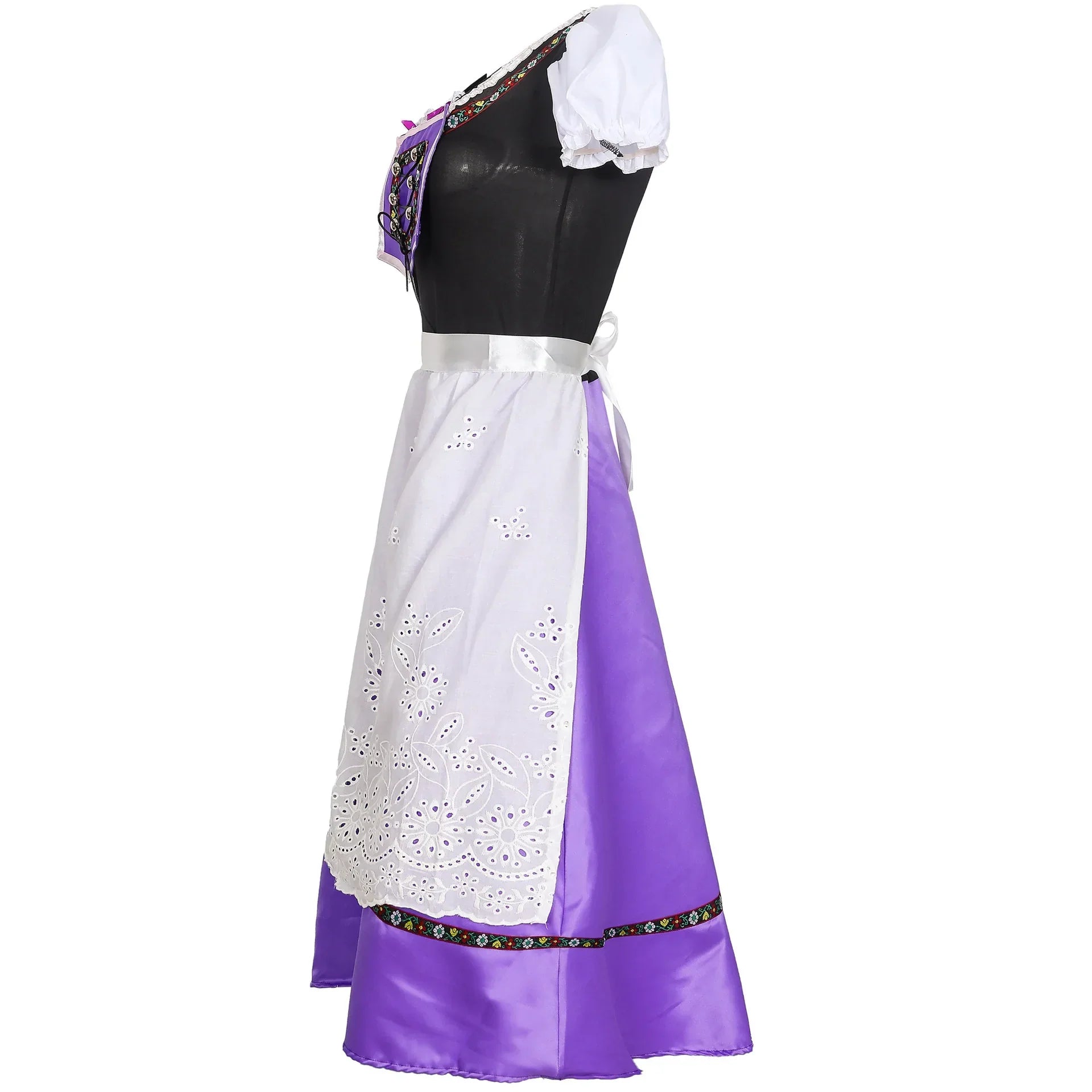 AlpenStyle – Robe Dirndl Femme avec Tablier – Pour Oktoberfest & Fêtes