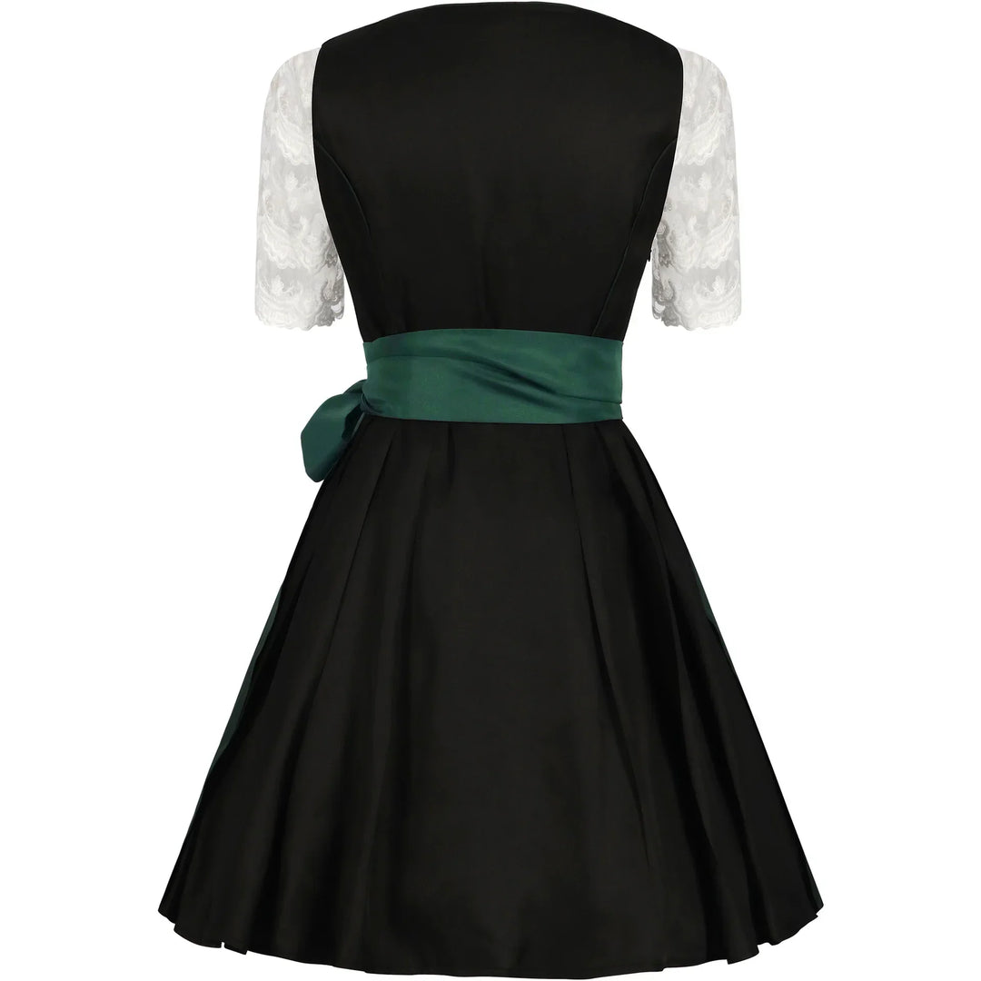 AlpenGlorie – Robe Dirndl avec tablier &amp; dentelle – Festif &amp; prêt pour la Wiesn