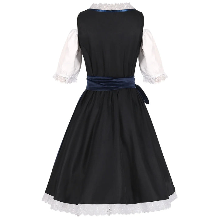 AlpenGlorie – Robe Dirndl avec tablier &amp; dentelle – Festif &amp; prêt pour la Wiesn