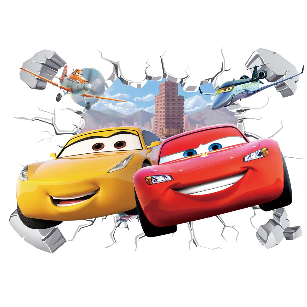 KidStyle – Adesivo murale colorata di auto da corsa per cameretta dei bambini