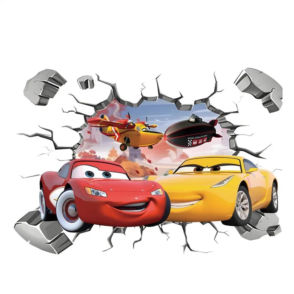 KidStyle – Adesivo murale colorata di auto da corsa per cameretta dei bambini