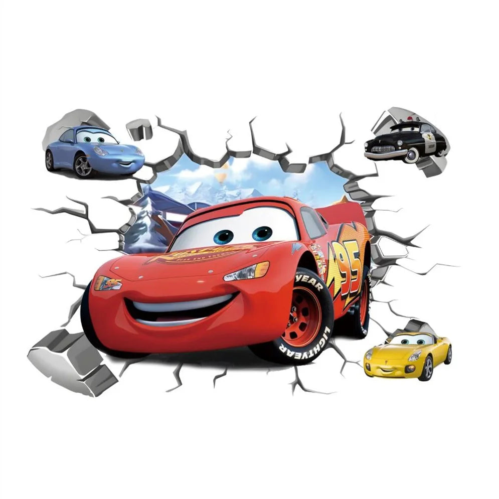 KidStyle – Adesivo murale colorata di auto da corsa per cameretta dei bambini