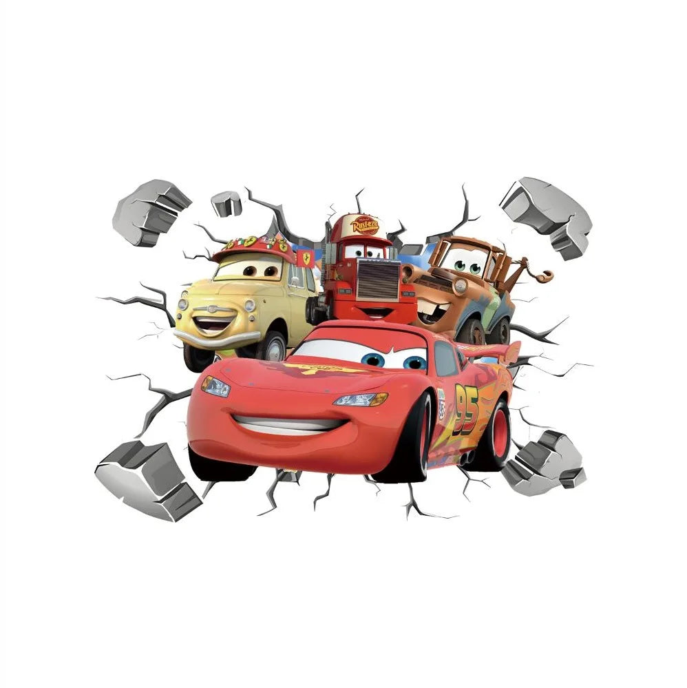 KidStyle – Adesivo murale colorata di auto da corsa per cameretta dei bambini