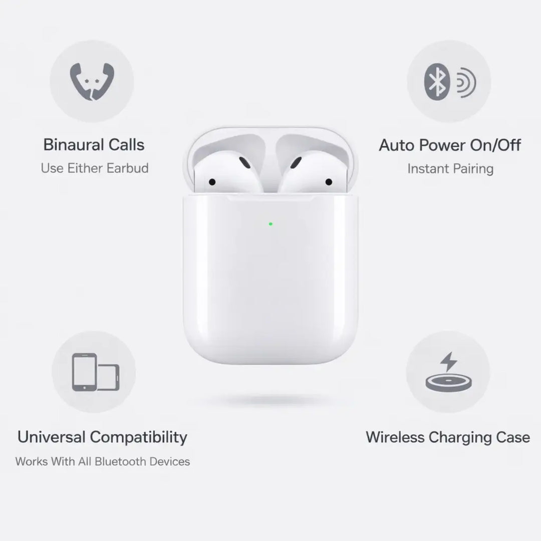 Draadloze Bluetooth Oordopjes met Oplaadcase – Compacte In-Ear Headset met Microfoon | Sansoti 2
