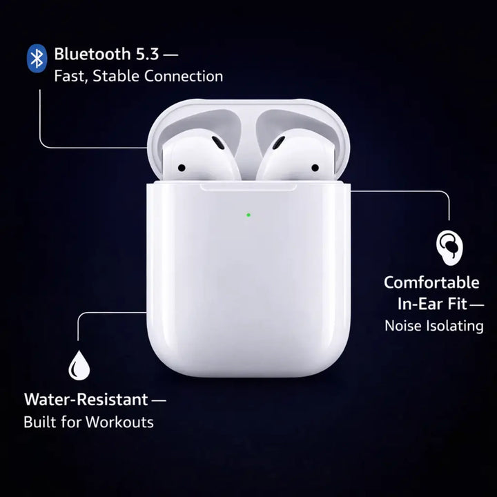 Draadloze Bluetooth Oordopjes met Oplaadcase – Compacte In-Ear Headset met Microfoon | Sansoti 4