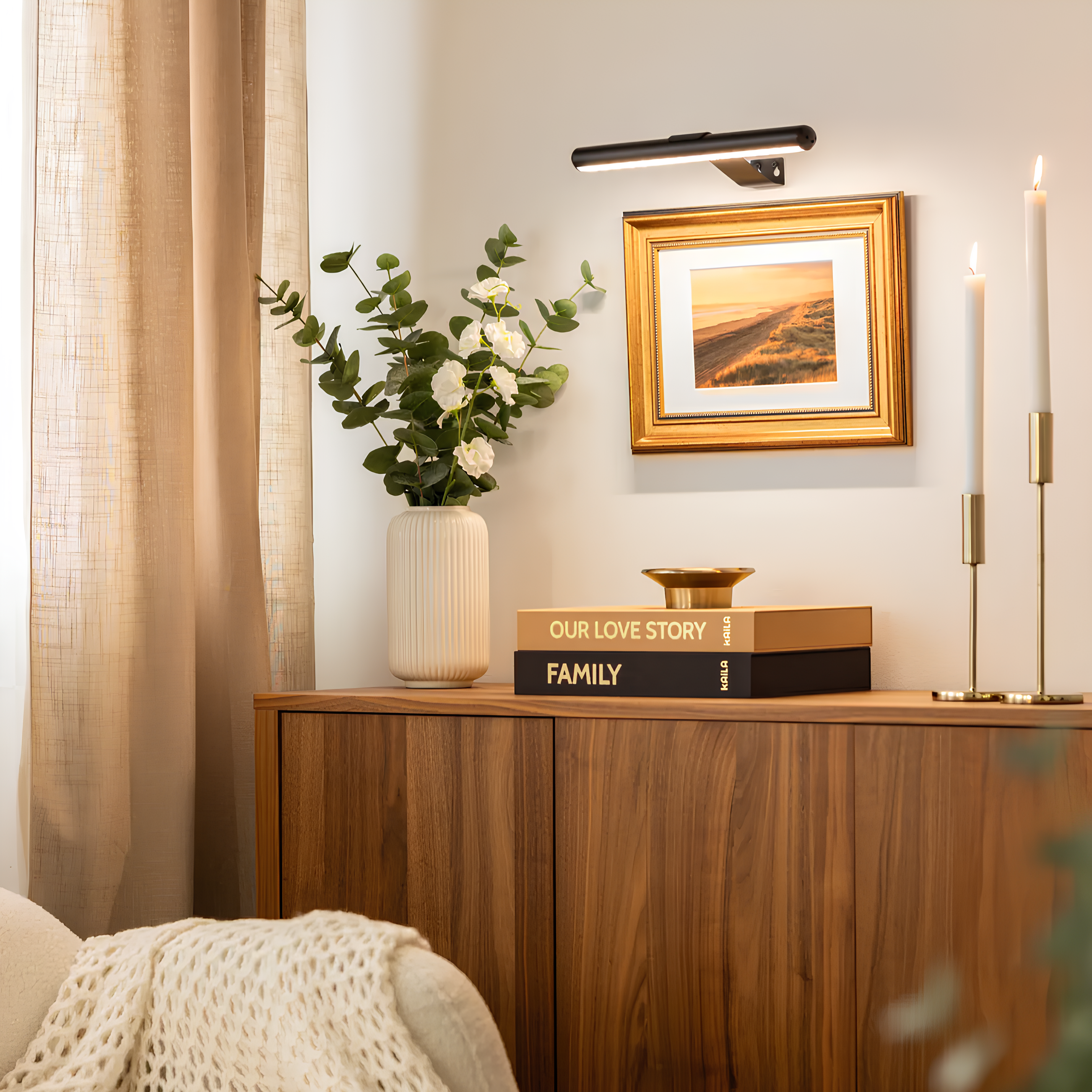 ArtGlow – Draadloze wandlamp met dimbare kleuren & afstandsbediening