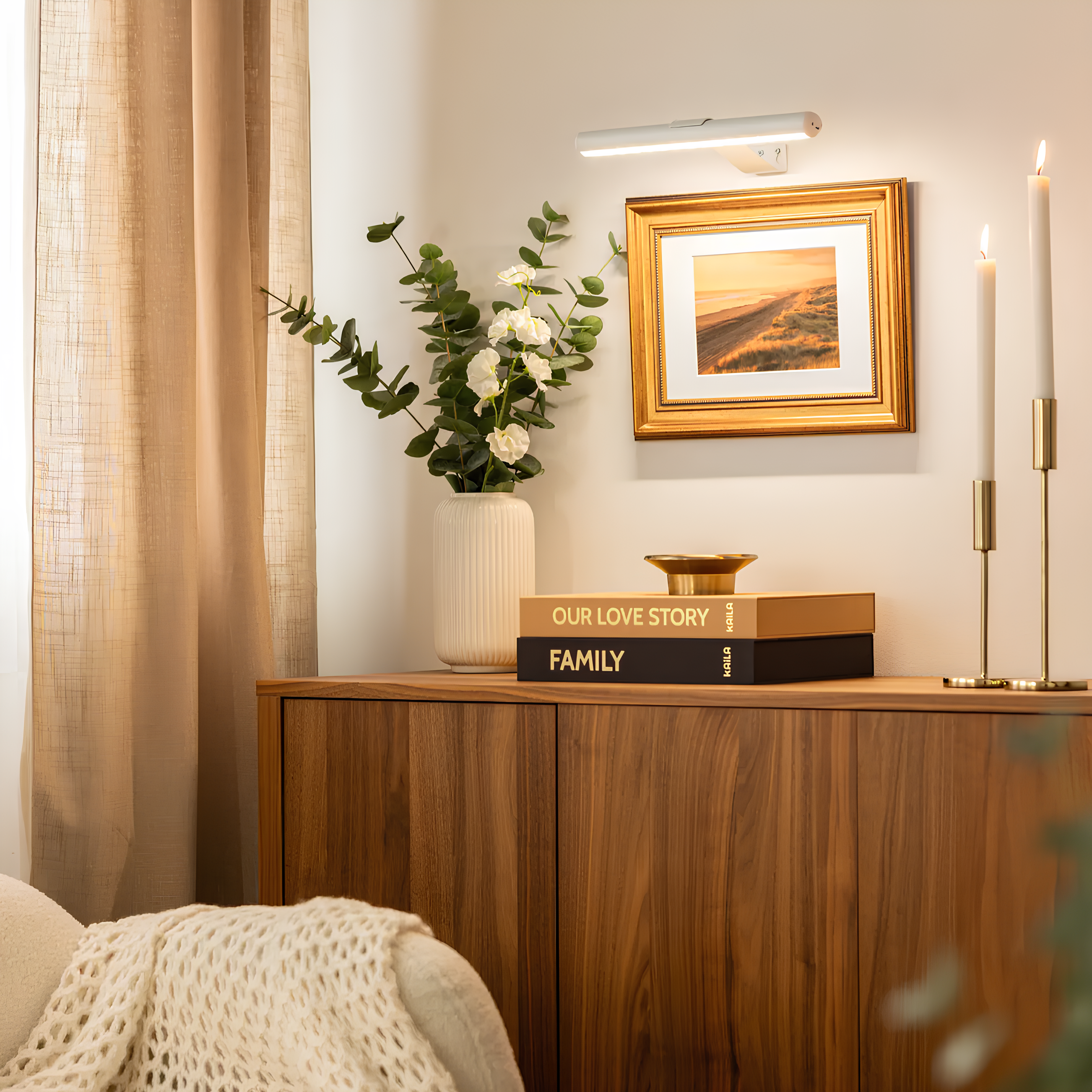 ArtGlow – Draadloze wandlamp met dimbare kleuren & afstandsbediening