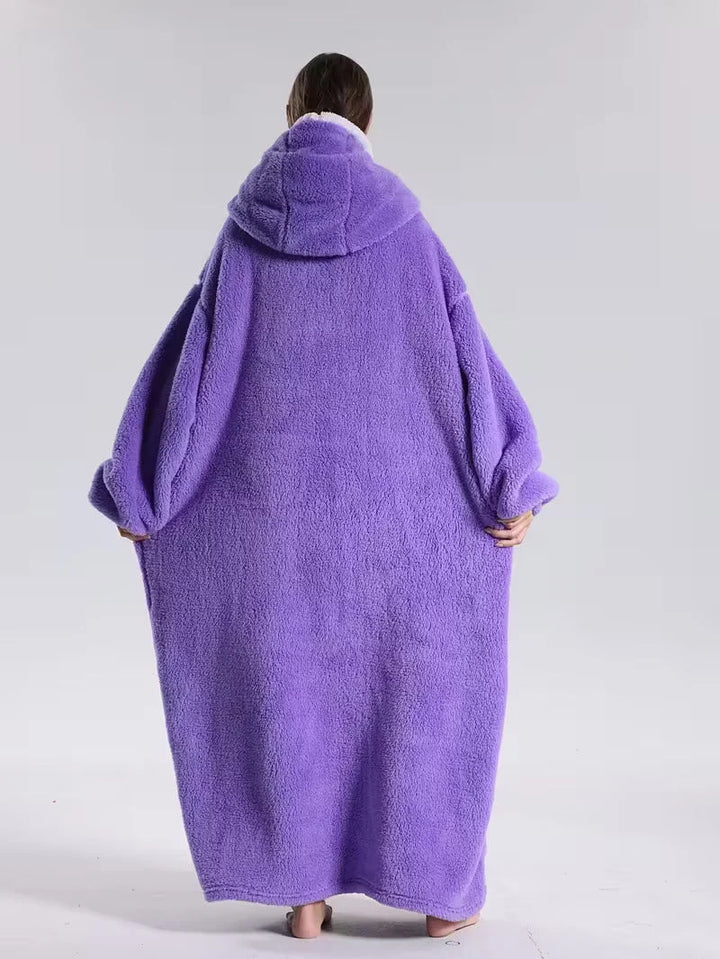 Draagbare Hoodie Deken met Mouwen en Capuchon Warm Fleece voor Bank Bed TV Kijken Luieren Ontspannen | Sansoti 7