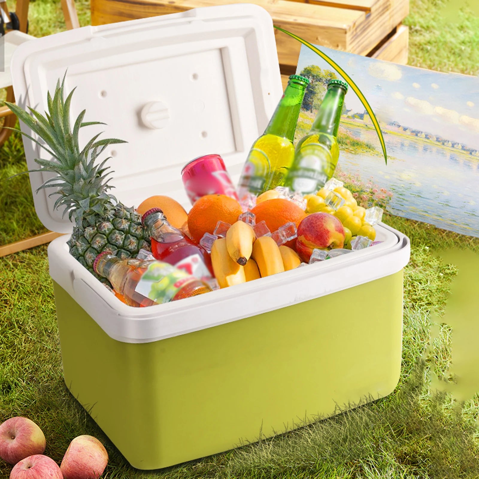 Draagbare Koelbox voor Camping en Auto, Compact met Efficiënte Isolatie - 6L/9L 2
