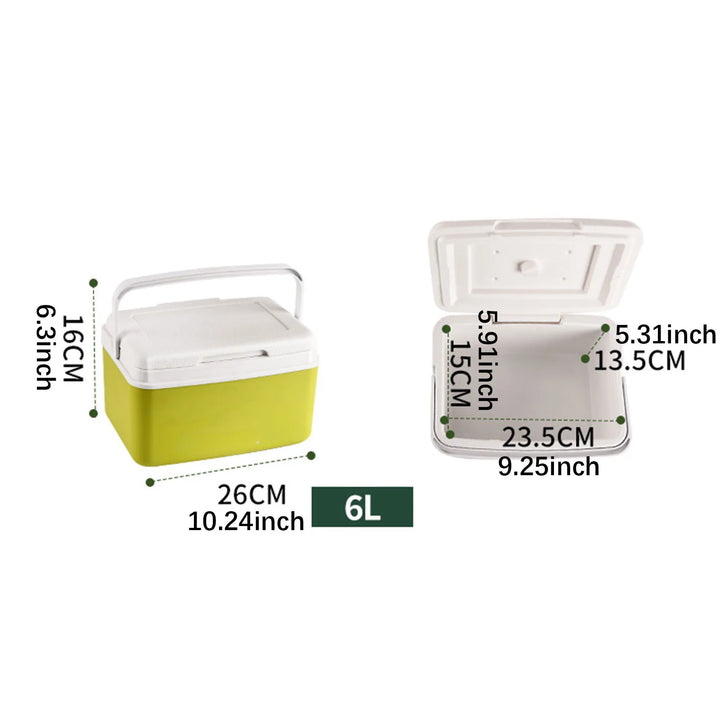 Draagbare Koelbox voor Camping en Auto, Compact met Efficiënte Isolatie - 6L/9L 6
