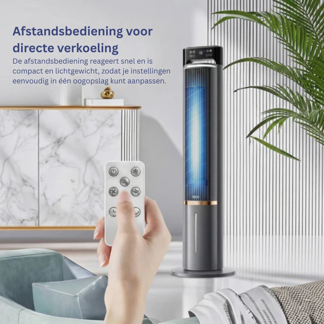 Draagbare Luchtkoeler met Watertank en Timerfunctie – Stil en Krachtig voor Slaapkamer en Kantoor | Sansoti 4