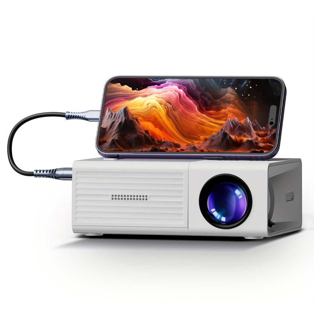 Draagbare Mini LED-projector met HDMI en USB, Ideaal voor Films en Presentaties 0