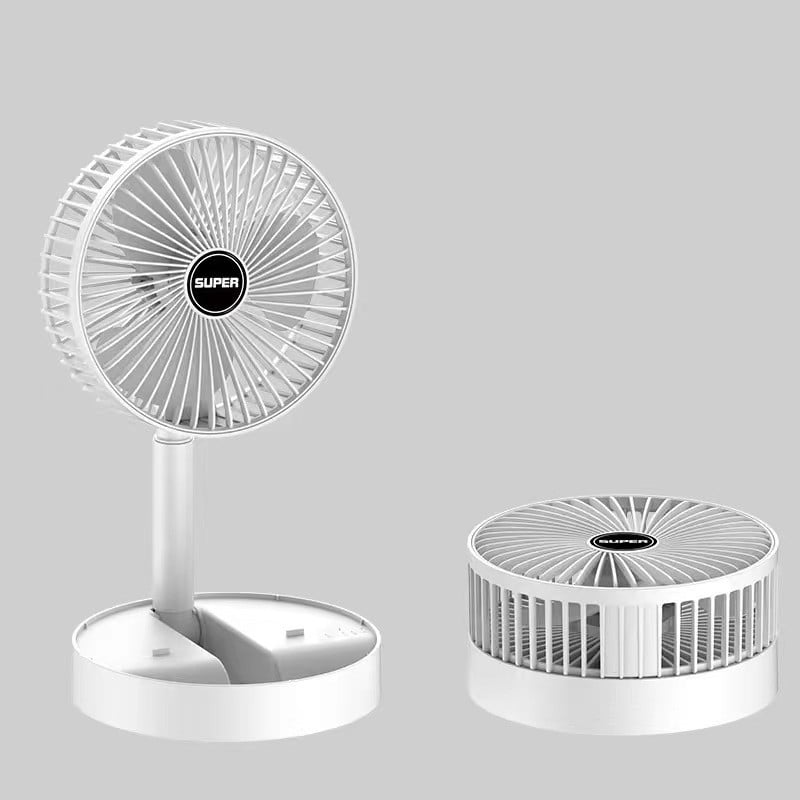 Draagbare Opvouwbare USB Ventilator 4 Snelheden Fluistermotor Oplaadbaar Compact Koel Design Bureau Reis | Sansoti 4