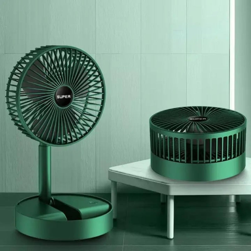 Draagbare Opvouwbare USB Ventilator 4 Snelheden Fluistermotor Oplaadbaar Compact Koel Design Bureau Reis | Sansoti 6